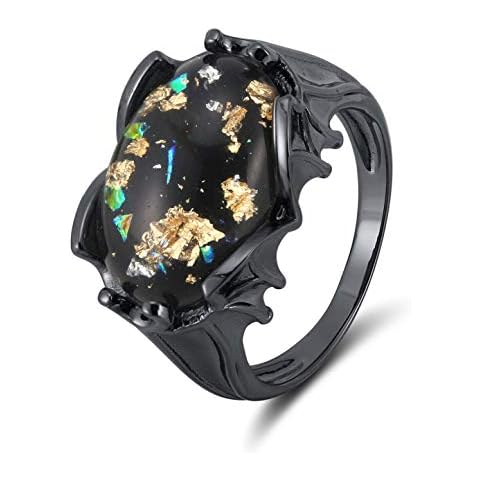 Ginger Lyne Collection Dragoneye Black Dragon Eye Bat Wing Fantasy Elvish Ring Purple Red or Black black Cover