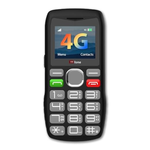 TTfone TT890 Téléphone 4G pour Seniors Téléphone Mobile à Grandes Touches Facile à Utiliser avec Bouton d’Appel d’Urgence, Chargement USB-C, Bluetooth, Appareil Photo Débloqué (avec câble USB)