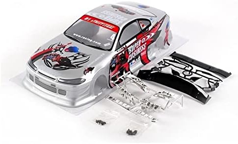 Miniatura 3 de Silvia S15 - Carcasa pintada de PVC con pantalla de cola de viento para 1/10 RC Hobby Racing Drift Car (color: A y B cada uno)