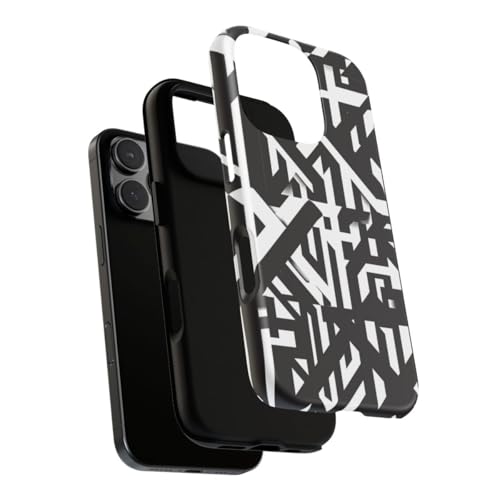 Coque iPhone 16 Pro géométrique rigide mate contre les rayures - 3