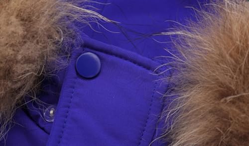 DINGDONG'S CLOSET Kid Boy Girl Winter Hooded Multi-Pocket Fur Down Parka Puffer Jacket+Snow Bibs 2Pieces Snowsuit Skisuit Set3