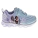 Frozen Sneakers with Lights - Elsa & Anna Shoes Laceless Lightweight Breathable Fashion Athletic Shoes for Girls - Blue (Size 7 Toddler)