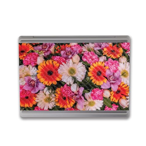 Image of MightySkins Carbon Fiber Skin Compatible with Microsoft Surface Laptop Go 3 (2023) Full Wrap Kit - Watered Flowers | Protective, Durable Textured Carbon Fiber Finish | Easy to Apply | Made in The USA