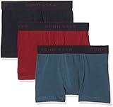 Jungenshorts im praktischen Dreierpack aus der SCHIESSER-Serie Original Classics in Blaugrün, Dunkelrot und Nachtblau alle drei Shorts mit rundumlaufendem, SCHIESSER-Schriftzug und Streifen in Rot am Webgummibund   in perfekt sitzender, elastischer Single-Jersey-Qualität