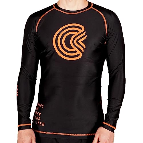 Chaos and Order Base Label V2 Long Sleeve BJJ Rashguard - Medium - Black