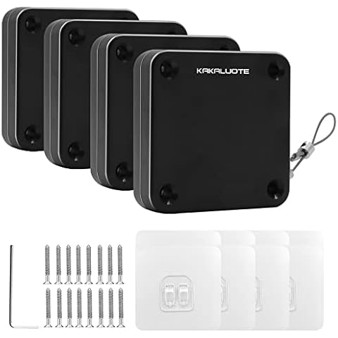 Punch-Free Automatic Sensor Door Closer, Multifunctional Automatic Door Closer, Residential Commercial Auto Door Closer with Drawstring, Closer Door for Internal, Home, Storm (4 Pack) Cover