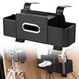 4-in-1 Autositz-Getränkehalter Kopfstütze Becherhalter Auto Rücksitz Organizer mit 2 Becherhaltern Getränkehalter Becherhalte Auto verstellbarer Auto-Organizer für Tissue Getränke Oder Tassen Lagerung