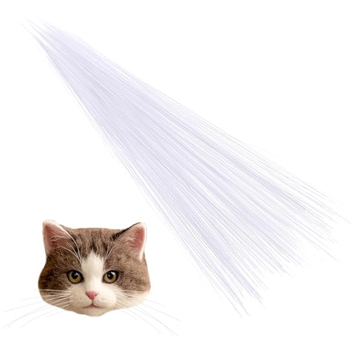 Image of 300PCS Simulated Animal Whiskers for Crafts, 3 Inches Craft Animal Whiskers Simulated Cat Whisker Animals Needle Felting Whiskeres Plastic Supplies for Stuffed Whisker Muppet (White)