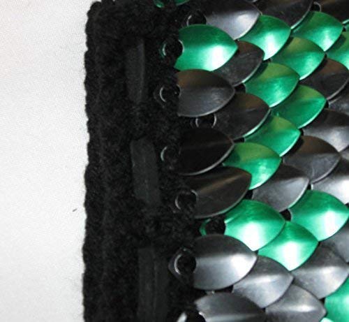 Dice Bag Knitted Scalemail Black Forest Size medium