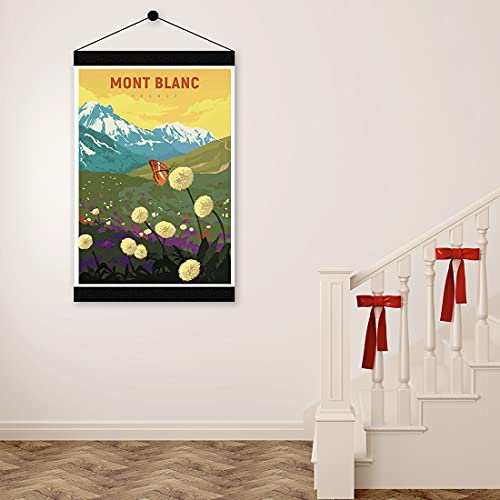 France Mont Blanc Vintage Travel Posters From Around The World Landscape Wall Art Print Decor Painting Gift Home Decoration Stickers (12X18 Inch) #TOP7