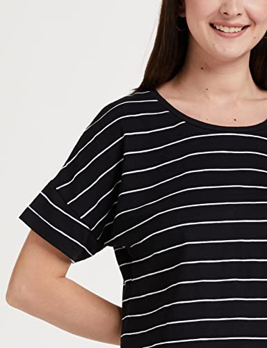 Image of Amazon Brand - Symbol Women's Cotton Striped Relaxed Fit T-Shirt (Available in Plus Sizes)