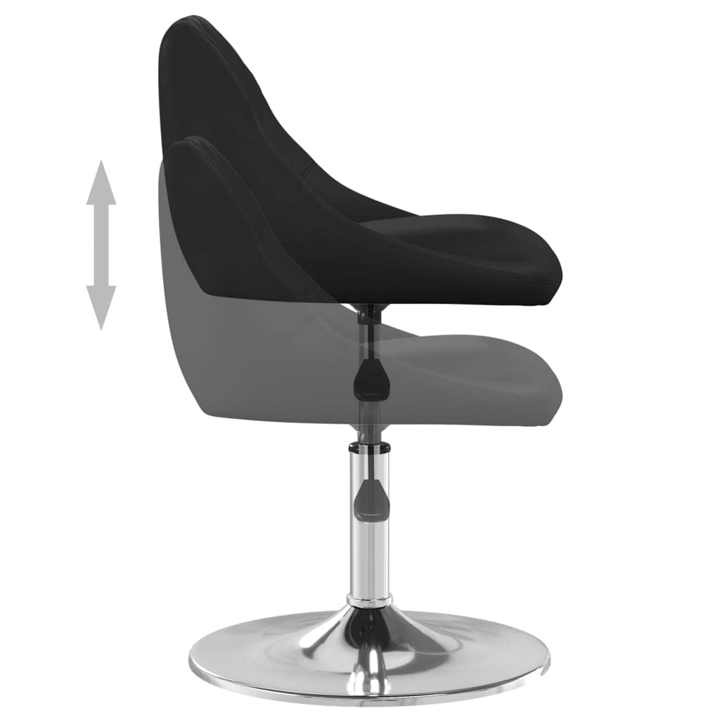 Lot De 2 Chaises à Manger Pivotantes VidaXL En Similicuir Noir - Style Moderne