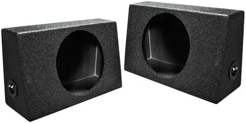 10 in. Pair Single Sealed Universal Truck Speaker Box, Grey