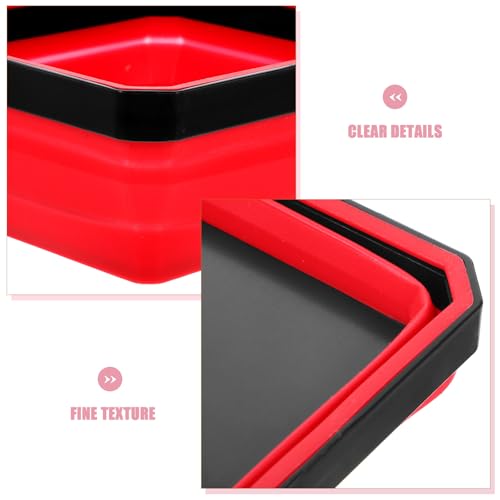 Bandeja de silicona roja para guardar tornillos en el garaje de casa 4