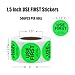 Hybsk USE First Stickers Food Service FIFO Label for Restaurant Inventory Management 1.5 Inch Total 500 Labels Per Roll (Fluorescence Green)