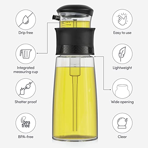 Olive Oil Dispenser - Oil Dispenser Bottle For Kitchen, Oil And Vinegar Dispenser Set, Olive Oil Bottles For Kitchen – Coffee Syrup Dispenser, Mouthwash Dispenser, 2 Pack (Glass Bottles) #TOP3