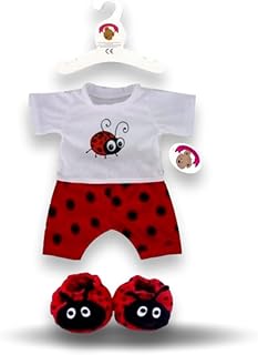 Teddy Bear Clothes Red Bug PJ's & Slippers fits Most 38-40cm Build a Bear by Build Your Bears Wardrobe