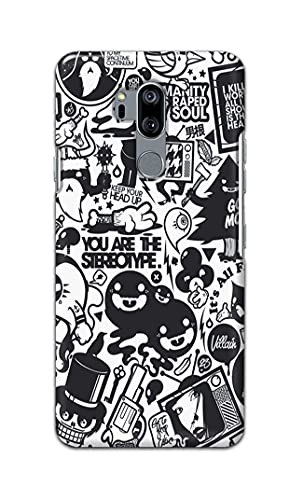 Image of Printed Hard Back Cover Case for LG G7 ThinQ | LG G7 Plus Back Cover (Mixed Cartoon) -702