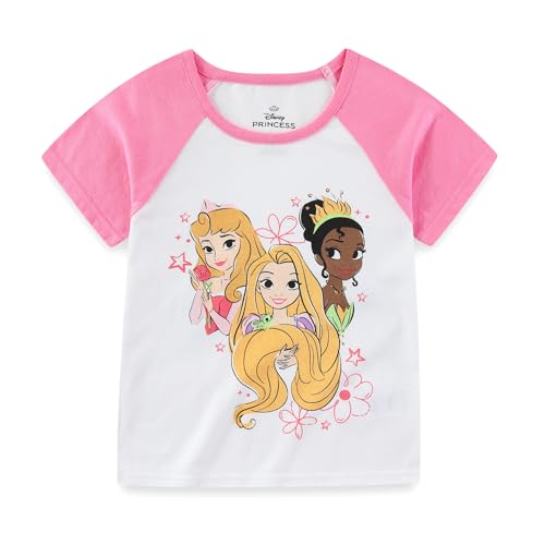 Image of Disney Princess Frozen Minnie Mouse Girls Short Sleeve T-Shirt and French Terry Shorts Set for Toddlers to Big Kids