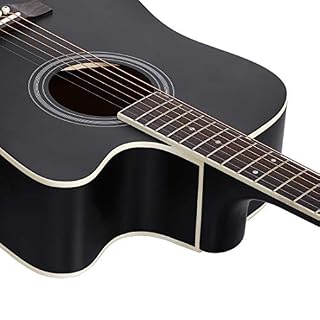 ZENY Ensemble guitare acoustique débutant avec sac de transport, accordeur, cordes, sangle, capo et médiators 41 cm noir - Les Beatles, Paul McCartney, John Lennon, RIngo Starr, George Harrison ZENY Ensemble guitare acoustique débutant avec sac de transport, accordeur, cordes, sangle, capo et médiators 41 cm noir – Image 7