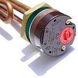 Heizelement mit Thermostat 1 1/4" 5/4" 2kW NEU Sicherheitsthermostat SOLAR Warmwasserspeicher Boiler RECO
