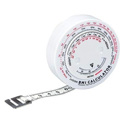 Fat Measurement Tape, BMI Retractable Measuring Tape for Accurate Waist Body Mass Index Measurement, Body Tape Measure with BMI Calculator Cover