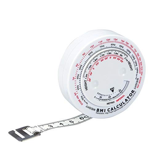 Fettmaßband, Einziehbares BMI Maßband, für die Genaue Messung des Körpermassenindex in der Taille Körpermaßband mit BMI Rechner