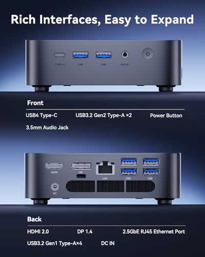 Image of ACEMAGIC Matrix Mini M1 Mini PC Windows 11 Pro Intel Core i9 13900HK 32GB RAM 1TB SSD (14C /20T) up to 5.4GHZ USB4 /HDMI /DP WiFi 6E 2.5G LAN, Mini Computers Mircro Desktop Beat I9 12900HK 7840HS 6800H
