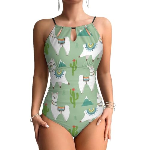 Maillots de bain une pièce femme monokini cactus alpaga beachwear