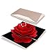 iSuperb Rose Boîte de Bague Pop Up Fleur Boîte à Bijoux et Présentoirs Ring Gift Box Fiançailles Ringbox Coffrets Cadeaux pour Saint Valentin Anniversaire (Or Clair)