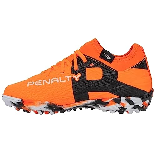 Chuteira Penalty Society Rx Locker Kids Y-3 Laranja e Preta - Infantil -