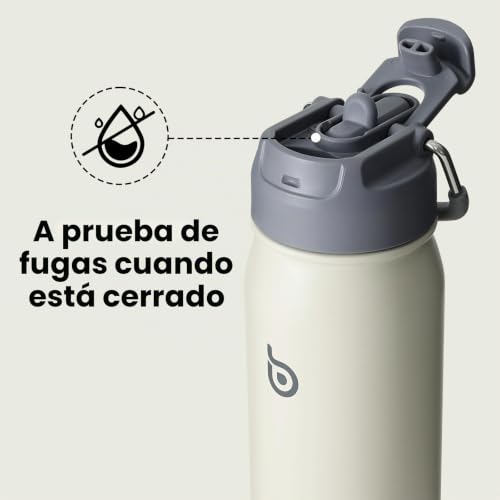 Botella de acero inoxidable para guardería y colegio BOTTLE BOTTLE de 473ml gris 5