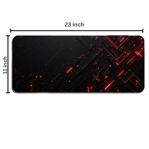 Image of XL Extended Gaming Mouse Pad | XXL Large Desk Mat 60x30cm for Laptop & PC | Non-Slip Rubber Base, Waterproof, Durable & Smooth Surface | Office, Gaming & Study, asthetic