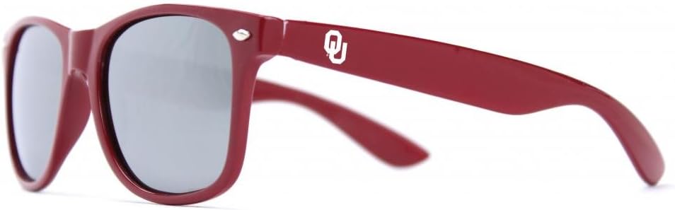 NCAA Oklahoma Sooners OKLA-1 Red Frame, Silver Lenses Sunglasses, One Size, Red