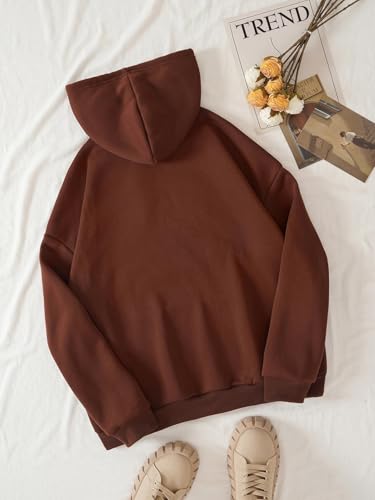 Image of SXV STYLE Hooded Pullover Solid Plain Unisex Cotton Oversized Baggy Sweatshirt Hoodie
