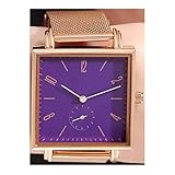 Mesuaeso Reloj Digital Reloj de Cuarzo Cuadrado con Escala Digital Simple, Reloj de Pulsera con Correa de Malla de Acero Inoxidable, un Gran Regalo for Amigas. Smart(Lila)