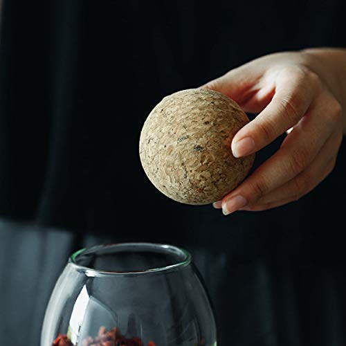 Svy Glass Storage Jar With Airtight Seal Wood Lid Ball Clear Jar (1000 Milliliter) #TOP4