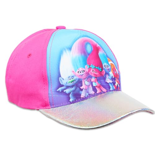 Trolls Hat for Girls 2 Pack Set - Bundle with 2 Trolls Poppy Baseball Capa for Kids Plus Stickers | Trolls Baseball Hat for Kids, Girls3