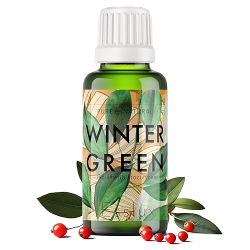 Image of ESSLUX Wintergreen Essential Oil For Pain Relief - 120Ml Therapeutic Grade Aromatherapy Oil - Soothe Muscle Aches And Clear Stuffy Noses - Use In A Diffuser Or On Skin -