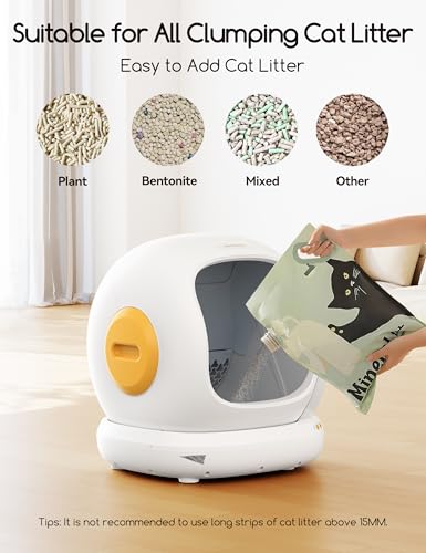 MeoWant Self-Cleaning Cat Litter Box, 75L Extra Large Open Automatic Cat Litter Box for Multi Cats, Integrated Safety Protection/APP Control/Odor Removal Smart Litter Box with Mat & Liner 8 MeoWant Self-Cleaning Cat Litter Box, 75L Extra Large Open Automatic Cat Litter Box for Multi Cats, Integrated Safety Protection/APP Control/Odor Removal Smart Litter Box with Mat & Liner - Image 6