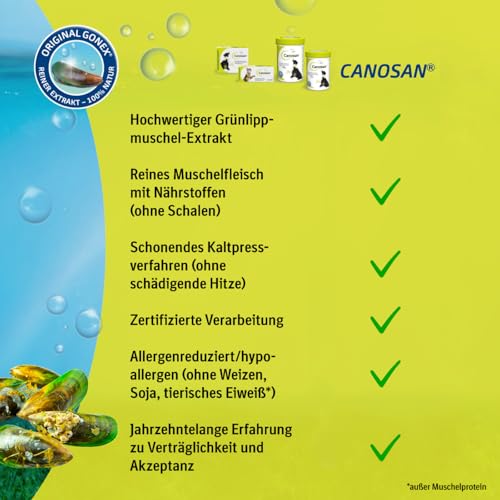 CANOSAN Kautabletten 30 STK. Grünlippmuschel für Gelenkgesundheit bei Hunden