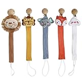 5 Pièces Attache Tétine En Tissu Lavable, Broche Tétine Adaptable À Tout...