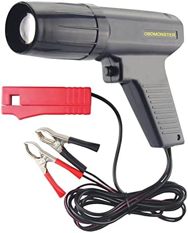 OBDMONSTER Ignition Timing Light, 12V Strobe Lamp Inductive Petrol Engine Timing Gun Automotive Tool for Car Motorcycle Marine