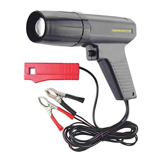 Automotive Timing Light 12V, Inductive Ignition Timing Light Gun for 2&4 Stroke Petrol Engine for Old Classical Car Motorcycle