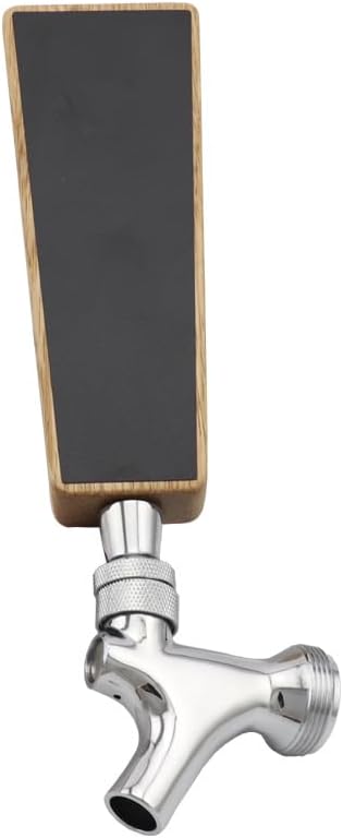 Wooden Beer Tap Handle with Chalkboard, 3/8"-16UNC Thread, Draft Beer Keg Tap Handle for Home Brew, Bars, Kegerator and Beer Brewing Accessories