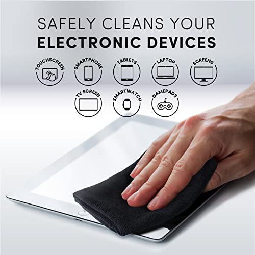 Electronic Wipes Streak-Free For Screen Cleaner & Smart Watch [2 Pack X 40] Tv Screen, Smart Tv, Computer Screen, Laptop, Phone, Tablet, And Electronics Devices - Microfiber Cloth Included [80 Wipes] #TOP5