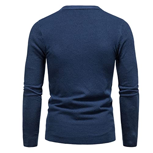 Men's Crew Neck Sweater 2025 Soft Long Sleeve Casual Knit Pullover Fall Winter Thermal Knitted Jumper Slim Fit Sweaters3