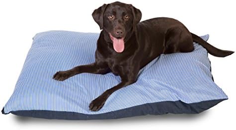 GeoBlend Pet Bed Pillow Style, X-Large, Blue Denim