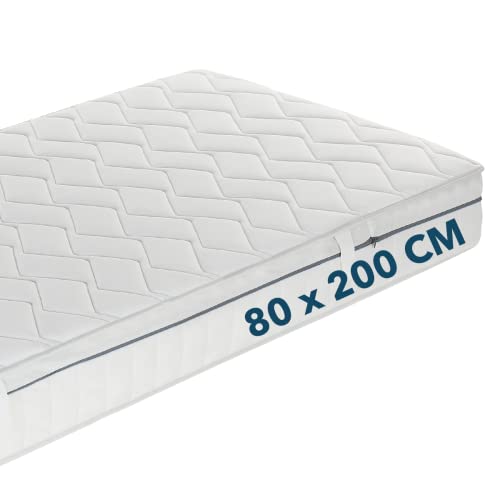 Ortho-Relax Matratze 80x200cm, 23cm hoch, Härtegrad H2, 100 Nächte Probeschlafen, 5-Zonen-Spezial-Komfortschaum-Matratze, Luftkanaltechnik & Klimaband für erhöhte Atmungsaktivität, Öko-Tex 100