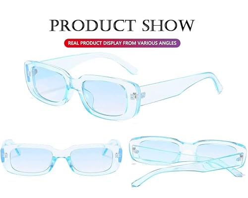 Image of IFLASH Rectangle Sunglasses for Women Retro Driving Glasses 90s Vintage Fashion Narrow Square Frame UV400 Protection Glasse